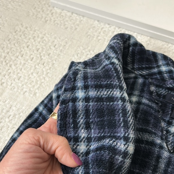 Tommy Hilfiger belted men’s Plaid Blue and White Robe one size - Picture 6 of 8